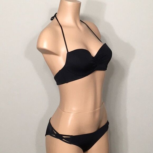 Shade & Shore black underwire bikini set. NWOT - Picture 2 of 8